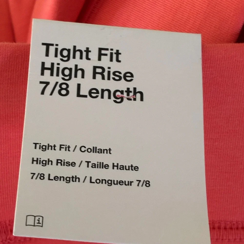 Nike Womens Size Small Sportswear Leggings Coral Pink 7/8 Active Tights NWT‎